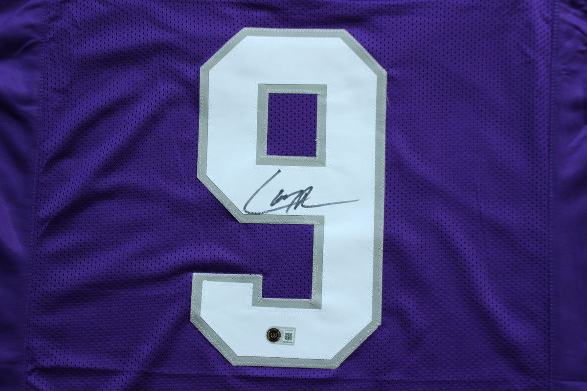 LARRY BROWN TCU HORNED FROGS SIGNED JERSEY Dallas Cowboys BAS