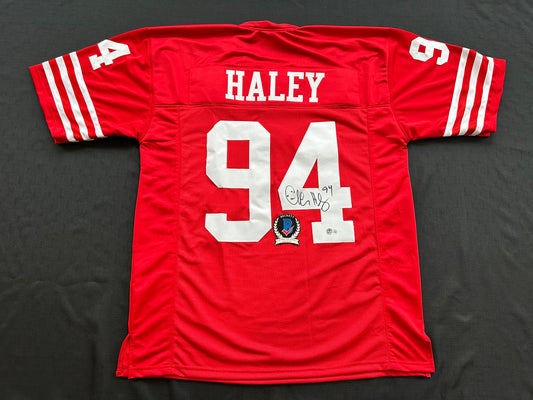 CHARLES HALEY SAN FRANCISCO 49ers SIGNED WHITE JERSEY Dallas Cowboys BAS