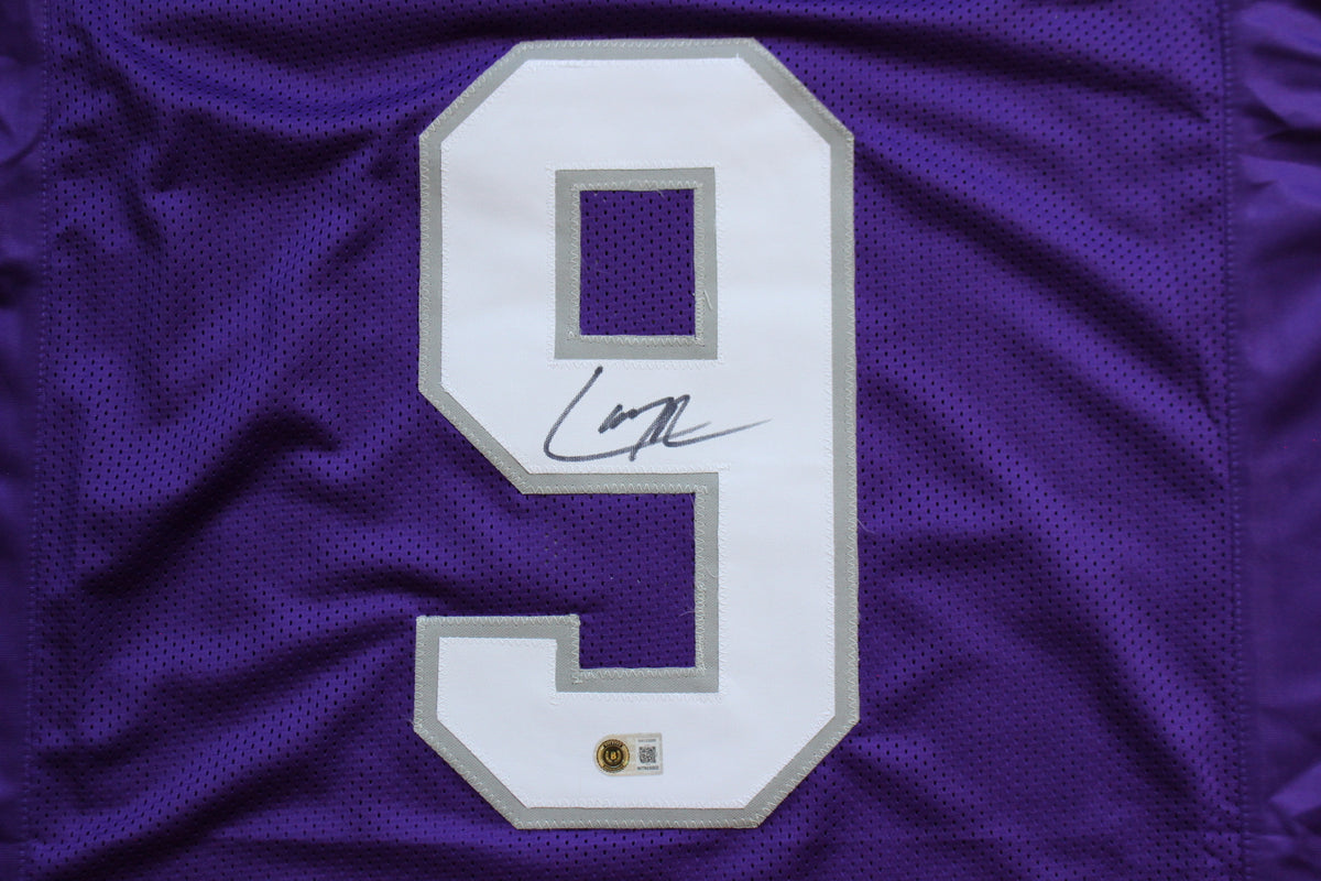 LARRY BROWN TCU HORNED FROGS SIGNED JERSEY Dallas Cowboys BAS