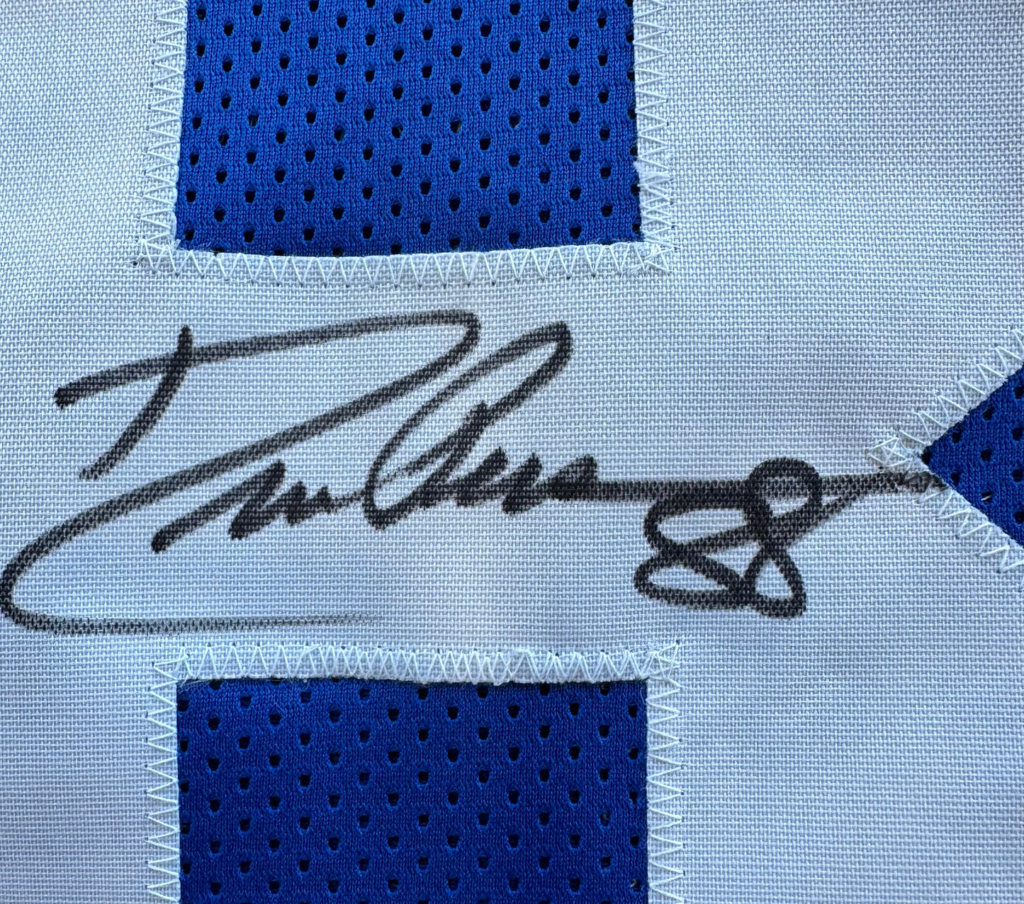 DREW PEARSON DALLAS COWBOYS SIGNED TB JERSEY w/HOF 21 INSCRIPTION L BAS