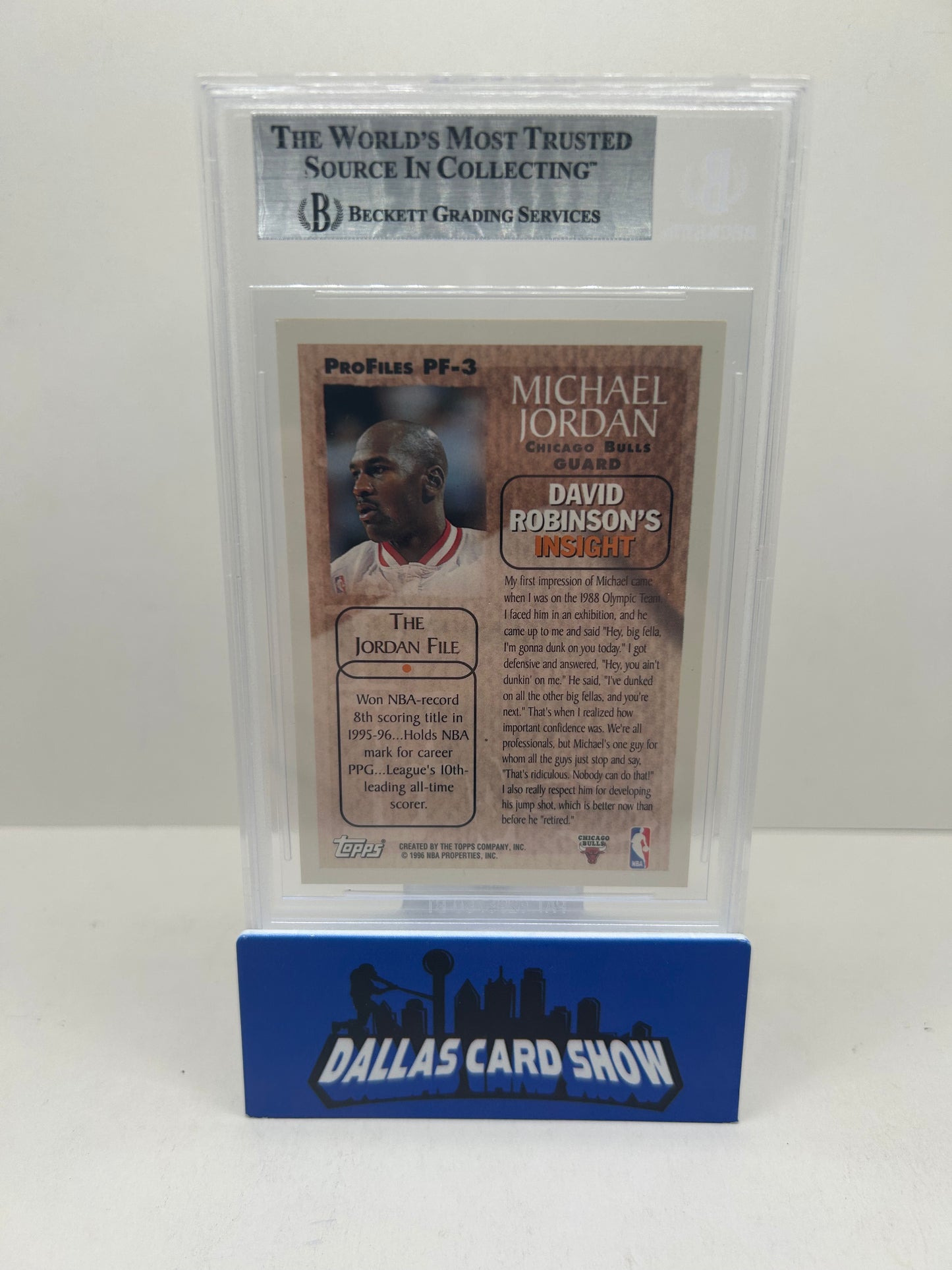 1996-97 Topps Pro Files #PF3 Michael Jordan BGS 8
