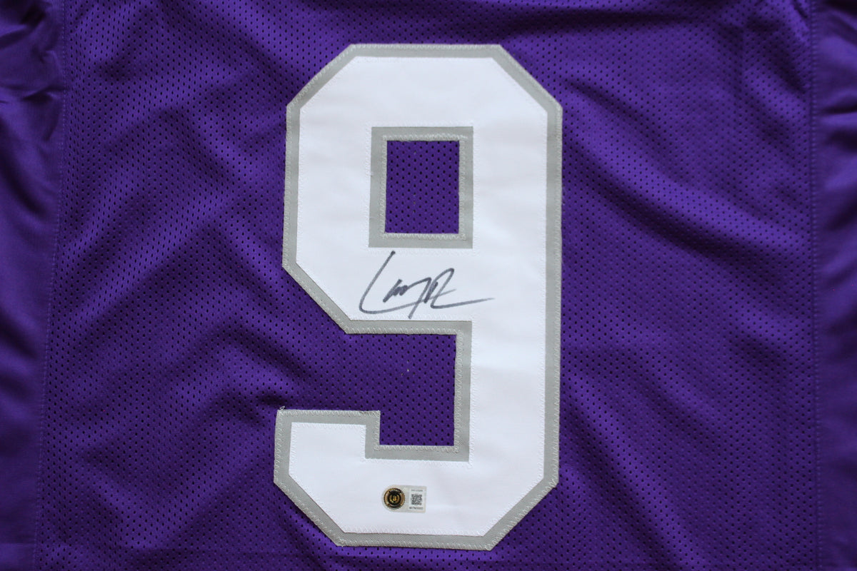 LARRY BROWN TCU HORNED FROGS SIGNED JERSEY Dallas Cowboys BAS