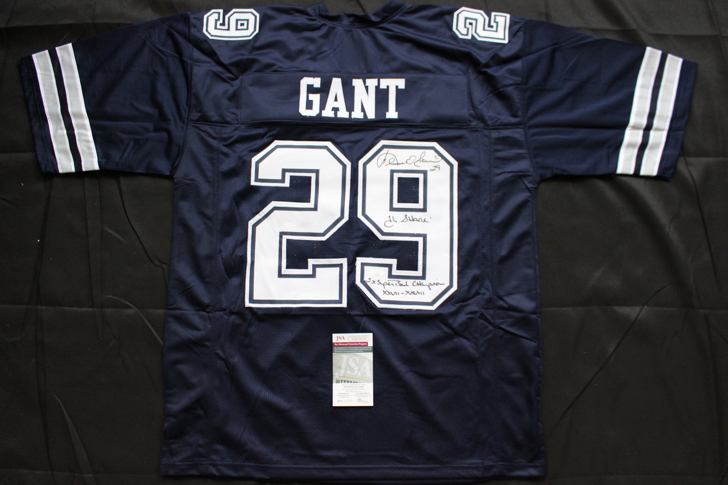 KENNETH KENNY GANT DALLAS COWBOYS SIGNED ROAD JERSEY 3XL w/INSCs JSA COA