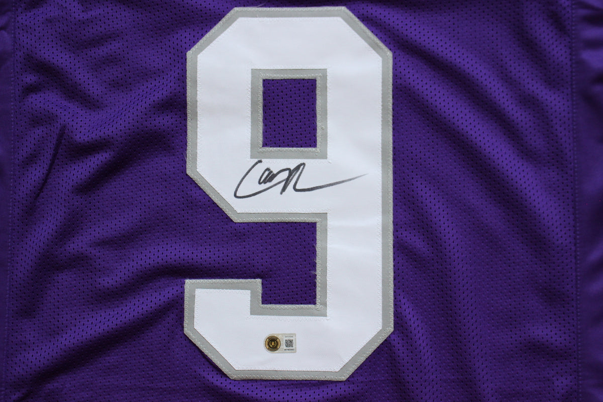 LARRY BROWN TCU HORNED FROGS SIGNED JERSEY Dallas Cowboys BAS