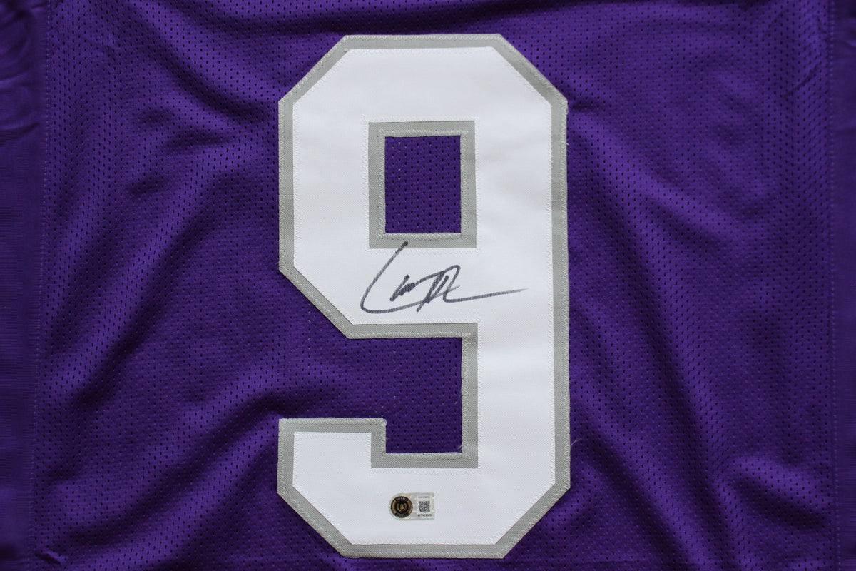 LARRY BROWN TCU HORNED FROGS SIGNED JERSEY Dallas Cowboys BAS