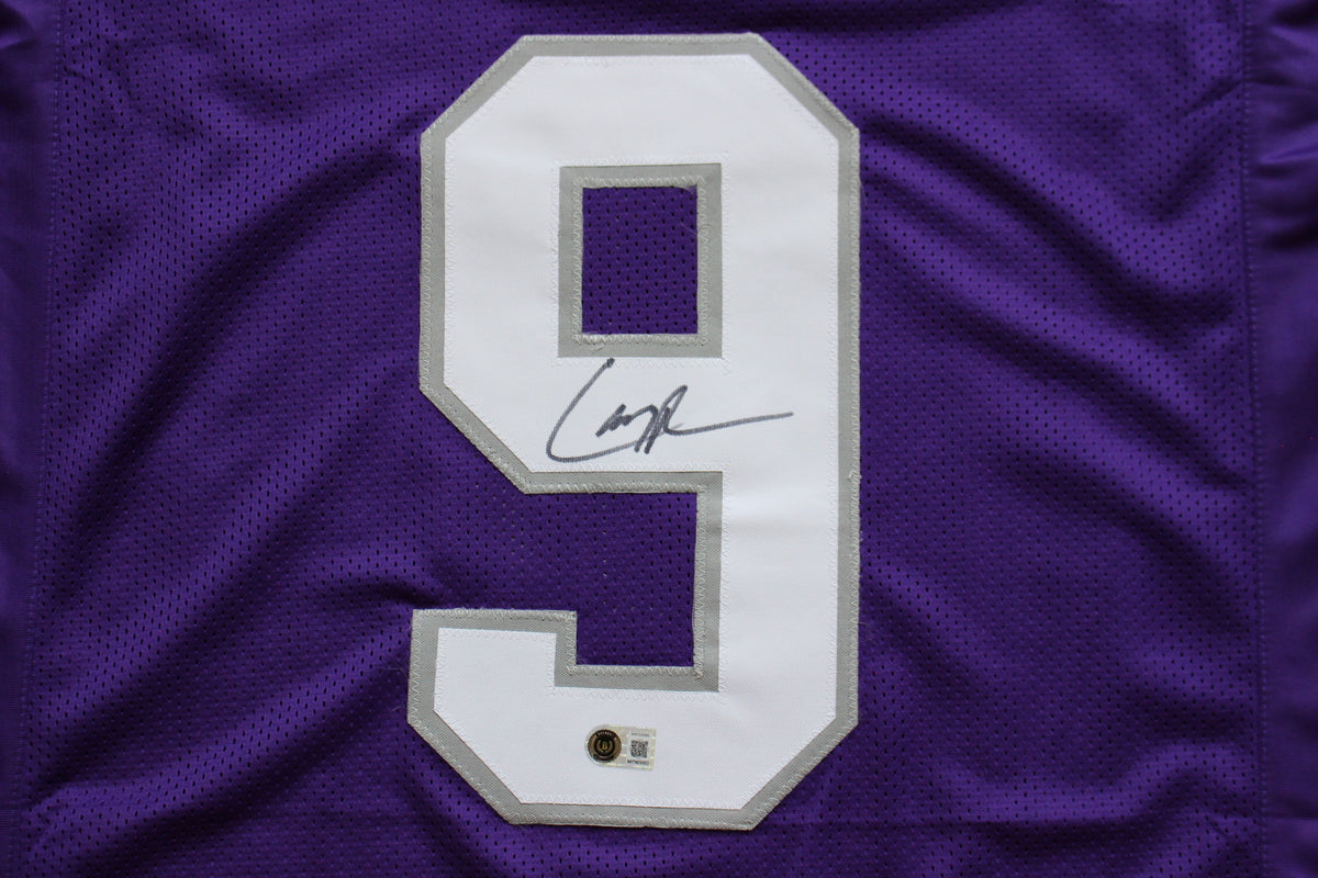 LARRY BROWN TCU HORNED FROGS SIGNED JERSEY Dallas Cowboys BAS