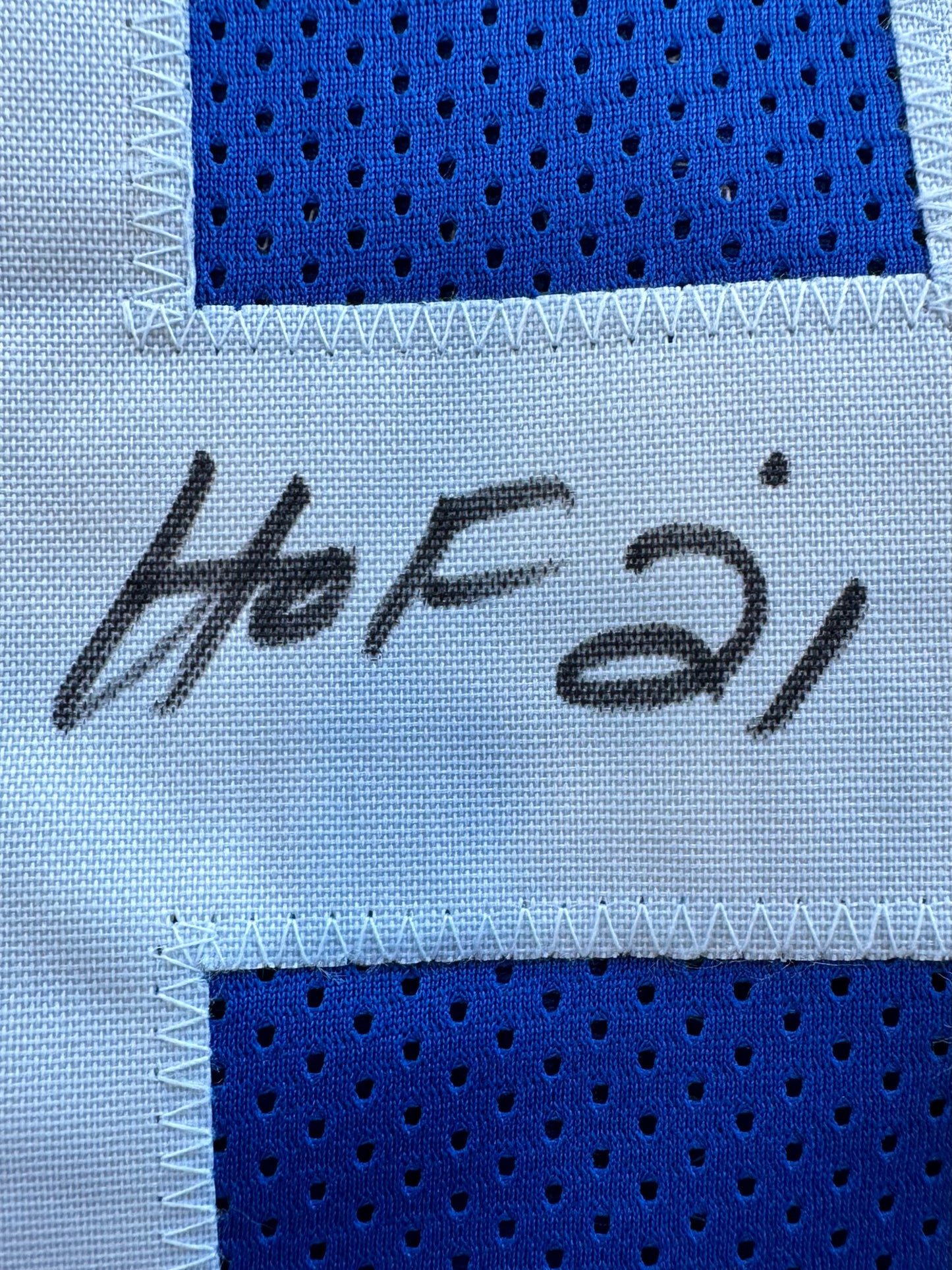 DREW PEARSON DALLAS COWBOYS SIGNED TB JERSEY w/HOF 21 INSCRIPTION L BAS