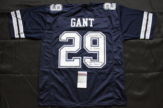 KENNETH KENNY GANT DALLAS COWBOYS SIGNED ROAD JERSEY 3XL w/INSCs JSA COA