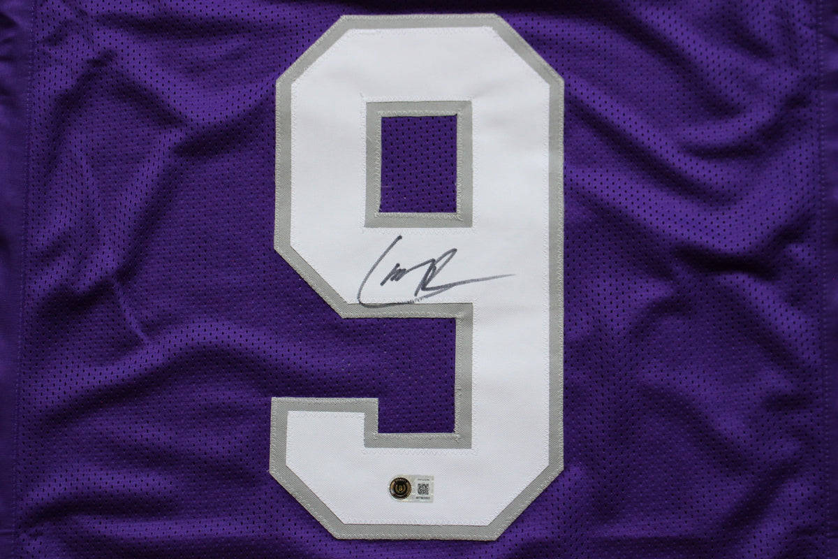 LARRY BROWN TCU HORNED FROGS SIGNED JERSEY Dallas Cowboys BAS