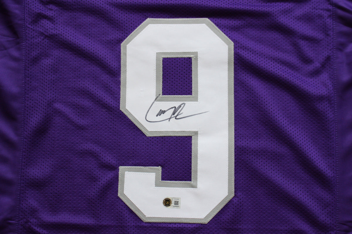 LARRY BROWN TCU HORNED FROGS SIGNED JERSEY Dallas Cowboys BAS