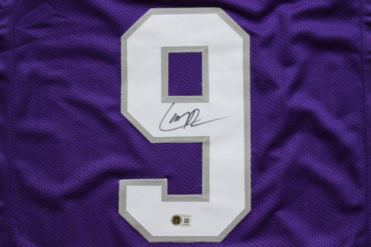 LARRY BROWN TCU HORNED FROGS SIGNED JERSEY Dallas Cowboys BAS