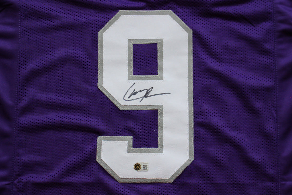LARRY BROWN TCU HORNED FROGS SIGNED JERSEY Dallas Cowboys BAS