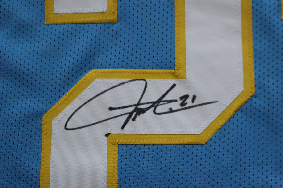 LaDAINIAN TOMLINSON CHARGERS SIGNED Powder JERSEY TCU BAS