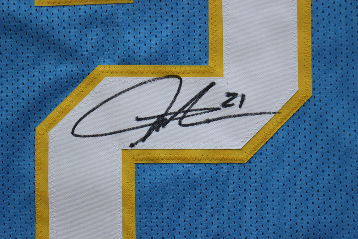 LaDAINIAN TOMLINSON CHARGERS SIGNED Powder JERSEY TCU BAS