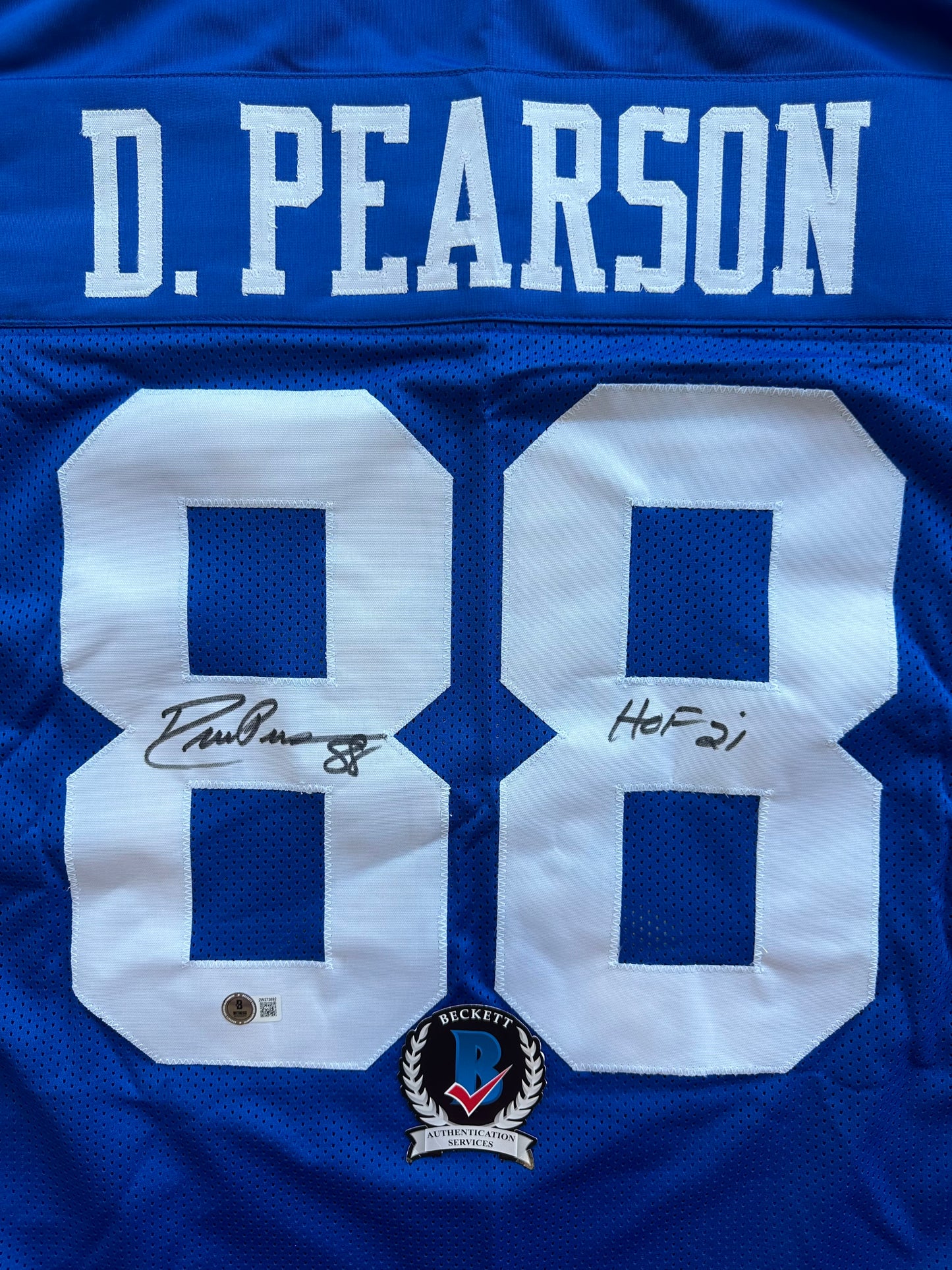 DREW PEARSON DALLAS COWBOYS SIGNED TB JERSEY w/HOF 21 INSCRIPTION 3XL BAS
