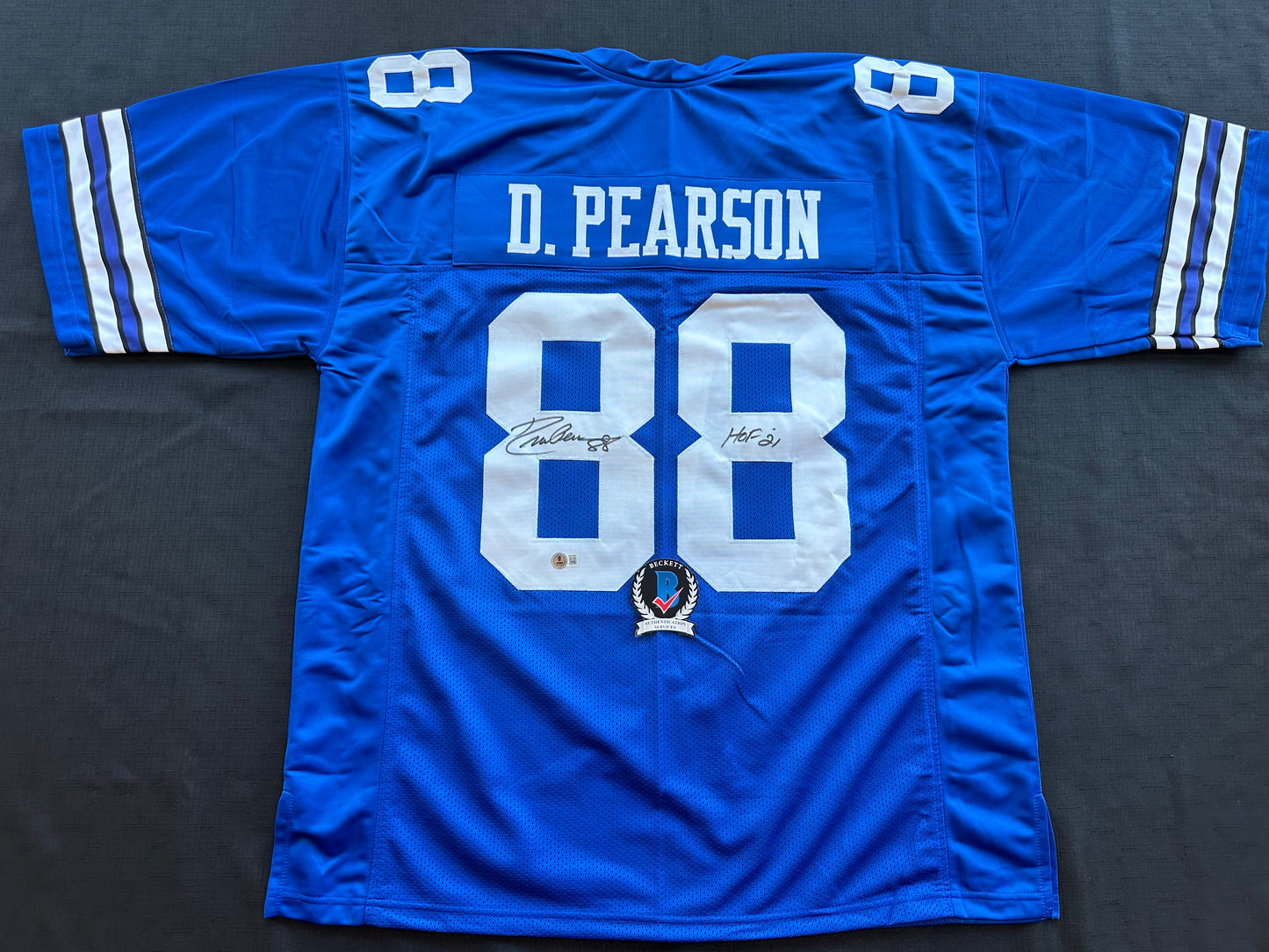 DREW PEARSON DALLAS COWBOYS SIGNED TB JERSEY w/HOF 21 INSCRIPTION 3XL BAS