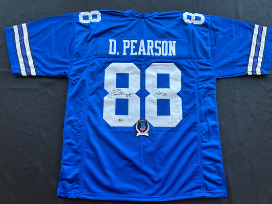DREW PEARSON DALLAS COWBOYS SIGNED TB JERSEY w/HOF 21 INSCRIPTION 3XL BAS