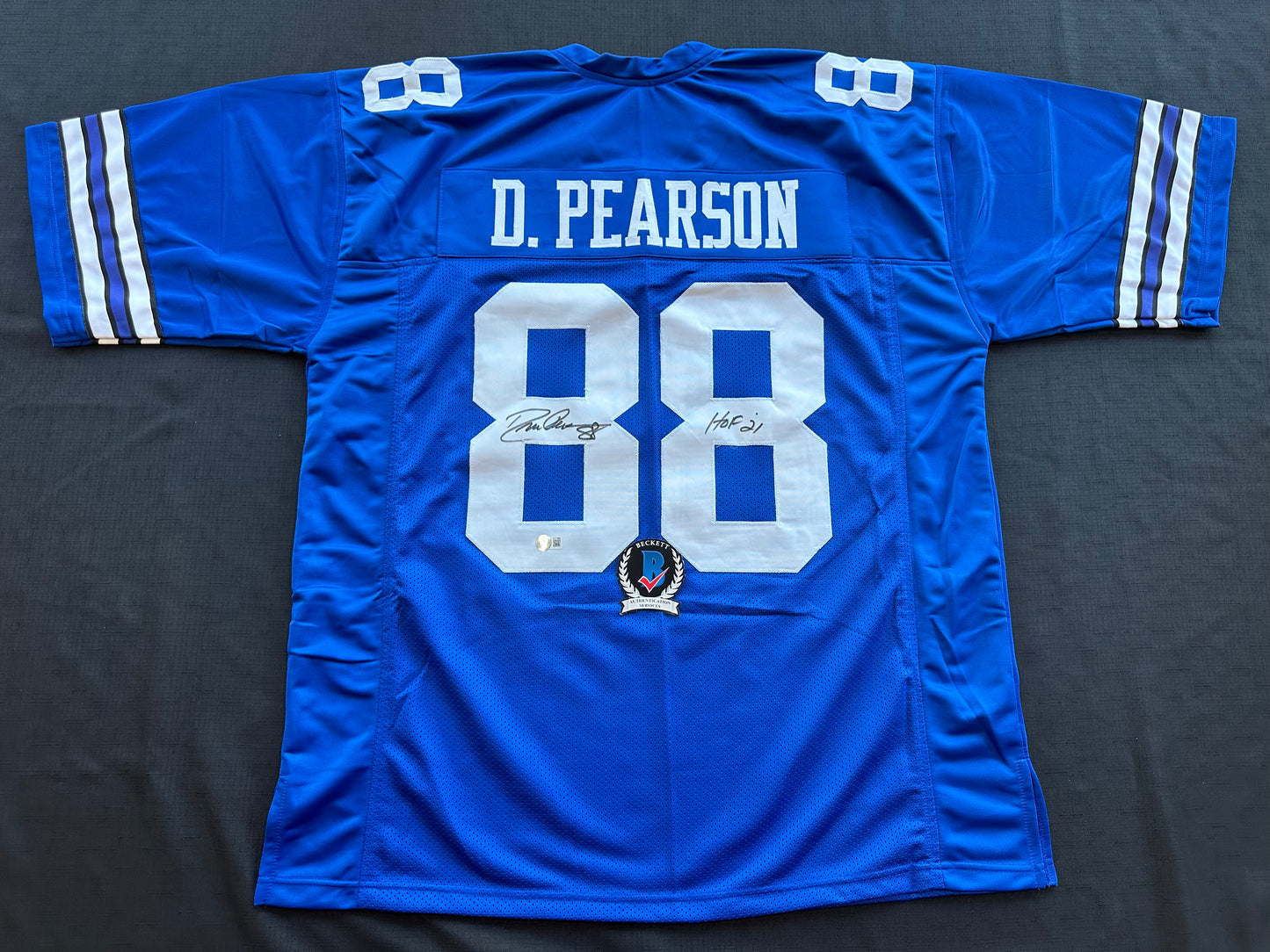 DREW PEARSON DALLAS COWBOYS SIGNED TB JERSEY w/HOF 21 INSCRIPTION 3XL BAS
