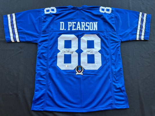 DREW PEARSON DALLAS COWBOYS SIGNED TB JERSEY w/HOF 21 INSCRIPTION 3XL BAS