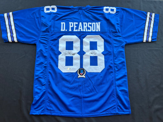 DREW PEARSON DALLAS COWBOYS SIGNED TB JERSEY w/HOF 21 INSCRIPTION 3XL BAS