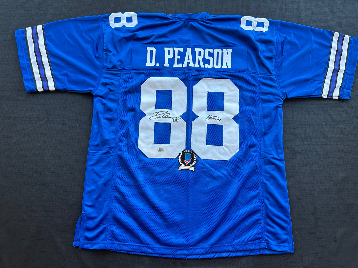 DREW PEARSON DALLAS COWBOYS SIGNED TB JERSEY w/HOF 21 INSCRIPTION 3XL BAS