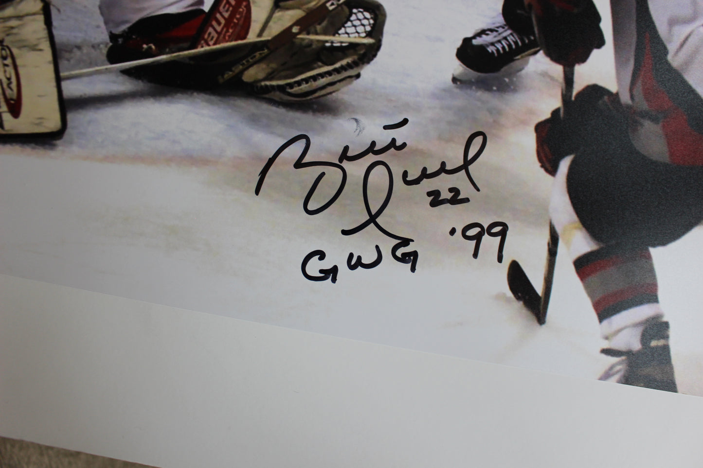 BRETT HULL DALLAS STARS SIGNED 16x20 w/GWG 99 Stanley Cup Champs BAS COA