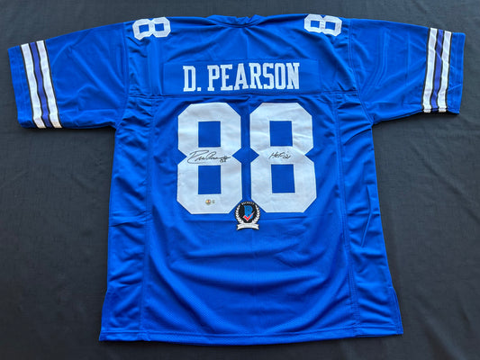 DREW PEARSON DALLAS COWBOYS SIGNED TB JERSEY w/HOF 21 INSCRIPTION 3XL BAS