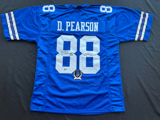 DREW PEARSON DALLAS COWBOYS SIGNED TB JERSEY w/HOF 21 INSCRIPTION 2XL BAS