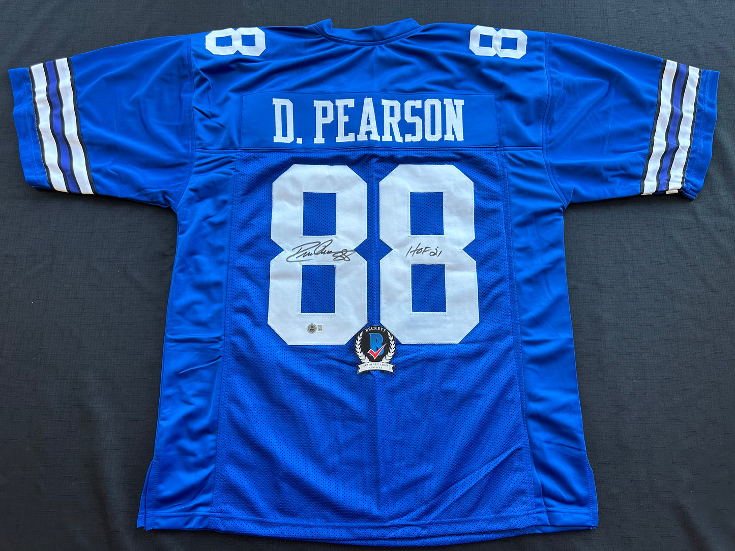 DREW PEARSON DALLAS COWBOYS SIGNED TB JERSEY w/HOF 21 INSCRIPTION 2XL BAS