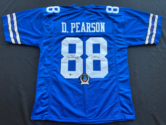DREW PEARSON DALLAS COWBOYS SIGNED TB JERSEY w/HOF 21 INSCRIPTION 2XL BAS