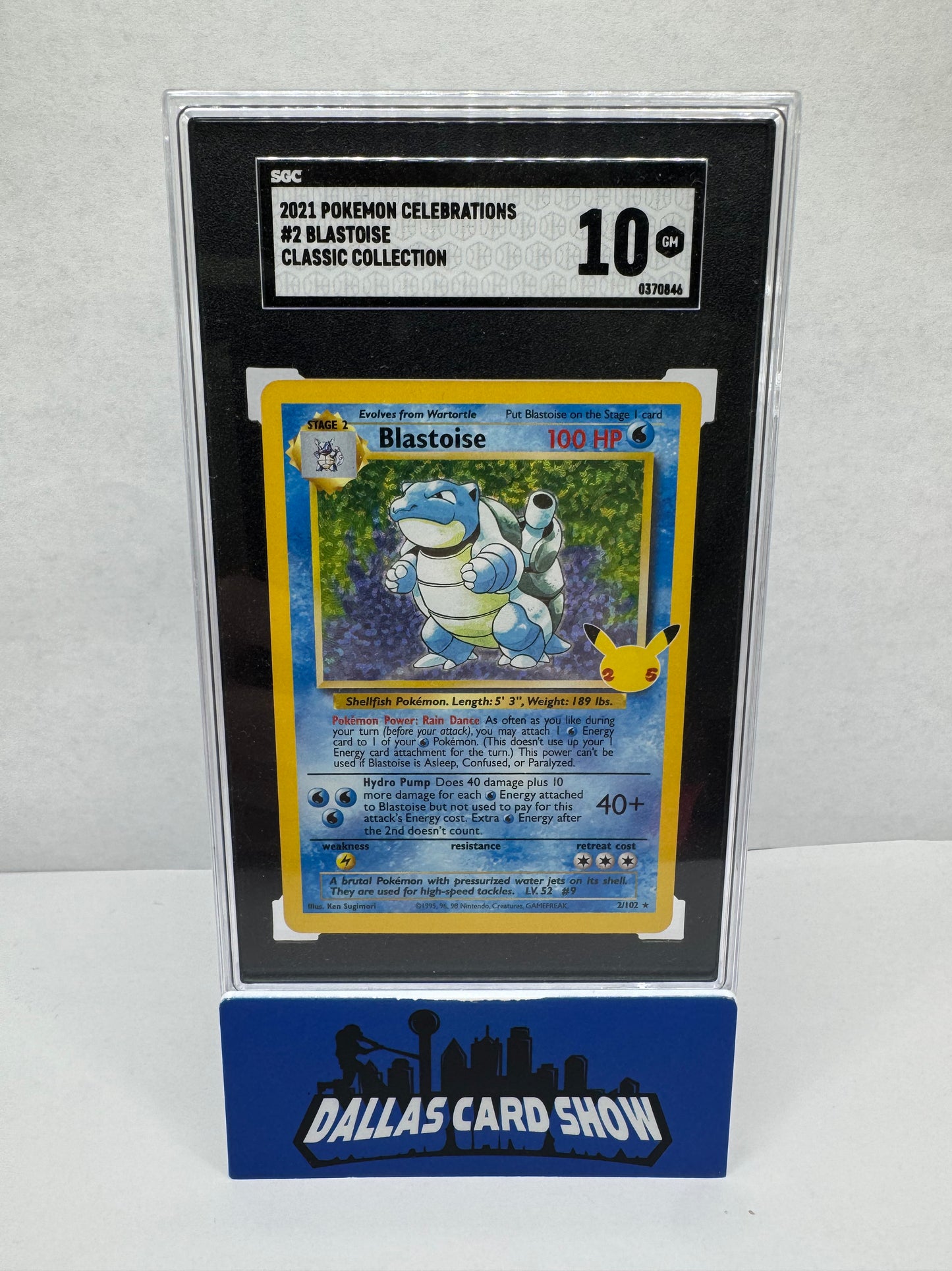 2021 Pokemon - Blastoise- 2/102 Celebrations CC SGC 10