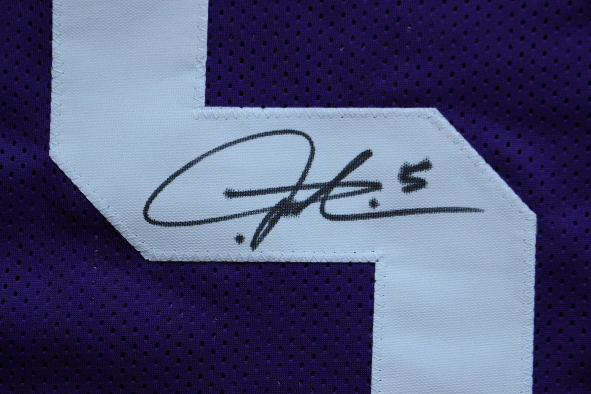 LaDAINIAN TOMLINSON TCU HORNED FROGS SIGNED JERSEY Chargers BAS