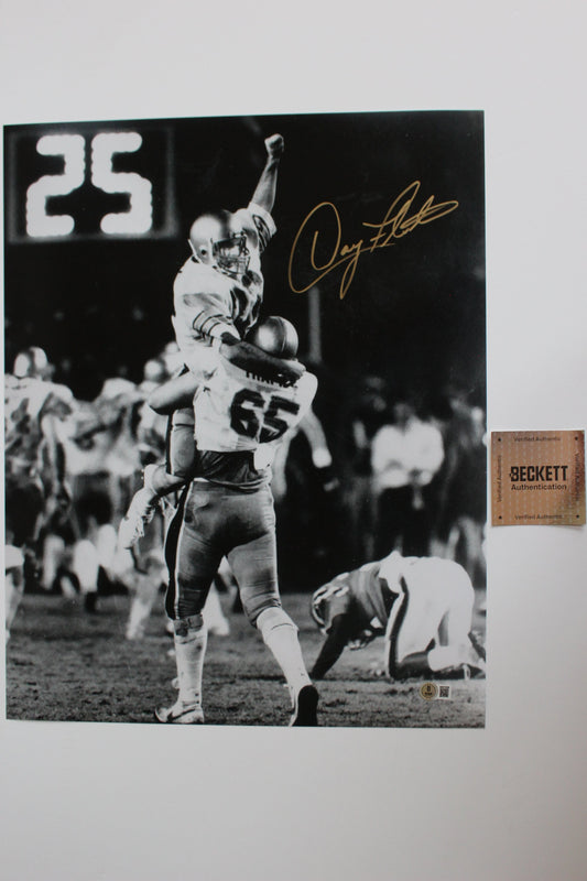 DOUG FLUTIE BOSTON COLLEGE EAGLES SIGNED 16x20 PHOTO Miracle In Miami BAS