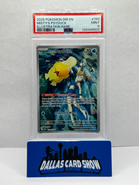 2025 Pokemon - Misty's Psyduck Illustration Rare - 193/182 PSA 9