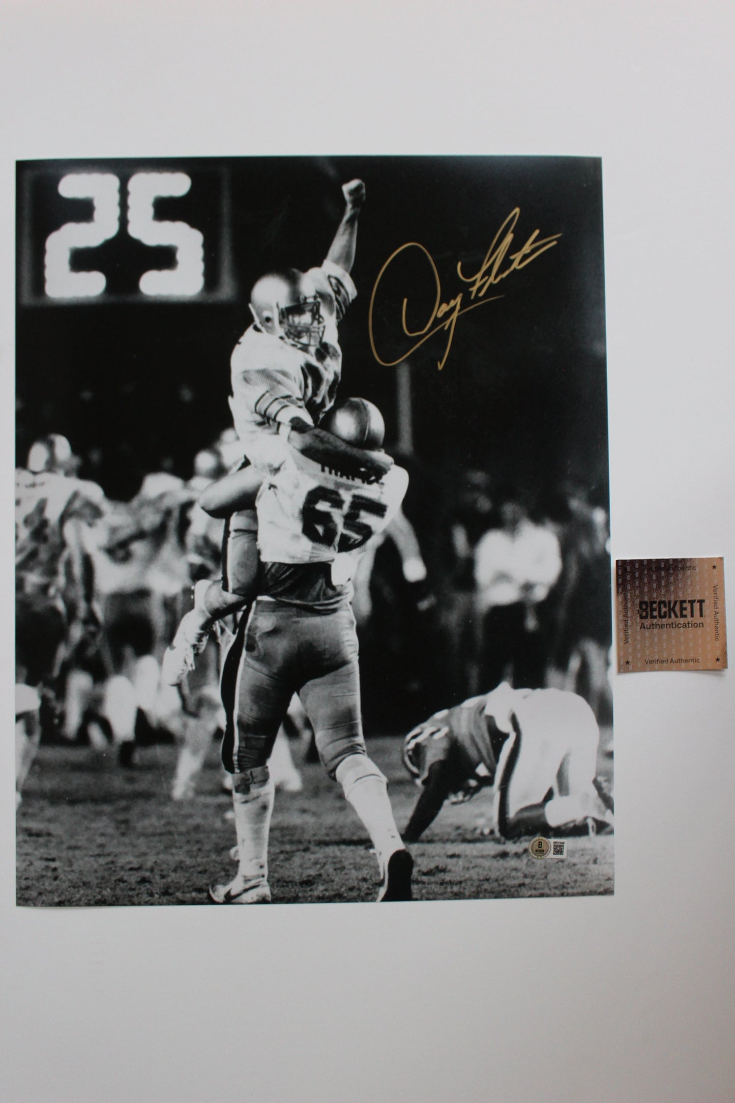 DOUG FLUTIE BOSTON COLLEGE EAGLES SIGNED 16x20 PHOTO Miracle In Miami BAS