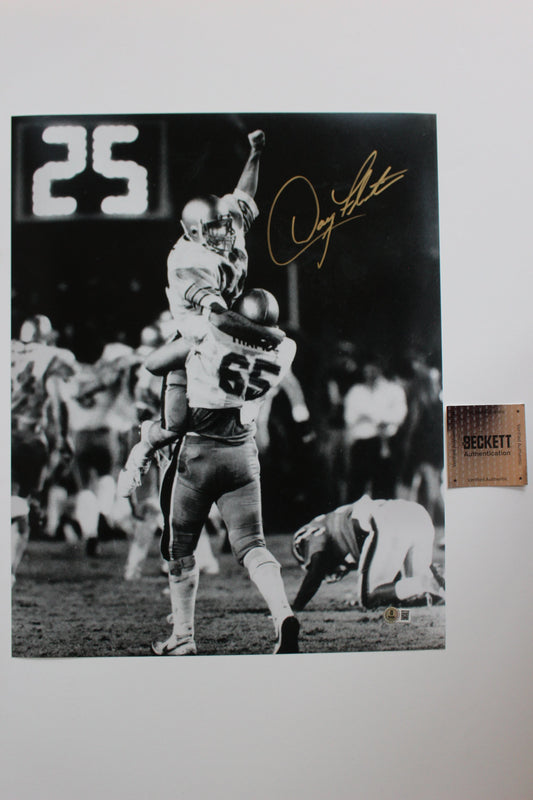 DOUG FLUTIE BOSTON COLLEGE EAGLES SIGNED 16x20 PHOTO Miracle In Miami BAS