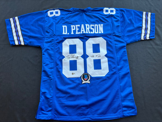 DREW PEARSON DALLAS COWBOYS SIGNED TB JERSEY w/HOF 21 INSCRIPTION 2XL BAS