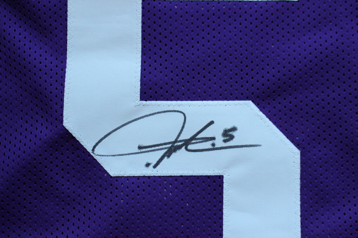 LaDAINIAN TOMLINSON TCU HORNED FROGS SIGNED JERSEY Chargers BAS