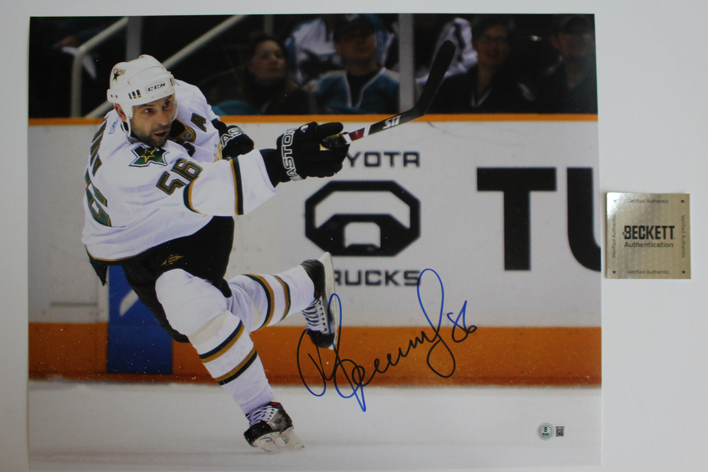 SERGEI ZUBOV DALLAS STARS SIGNED 16x20 PHOTO SlapShot BAS COA