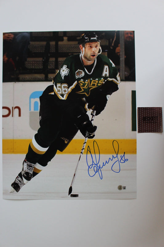 SERGEI ZUBOV DALLAS STARS SIGNED 16x20 PHOTO PuckControl BAS COA