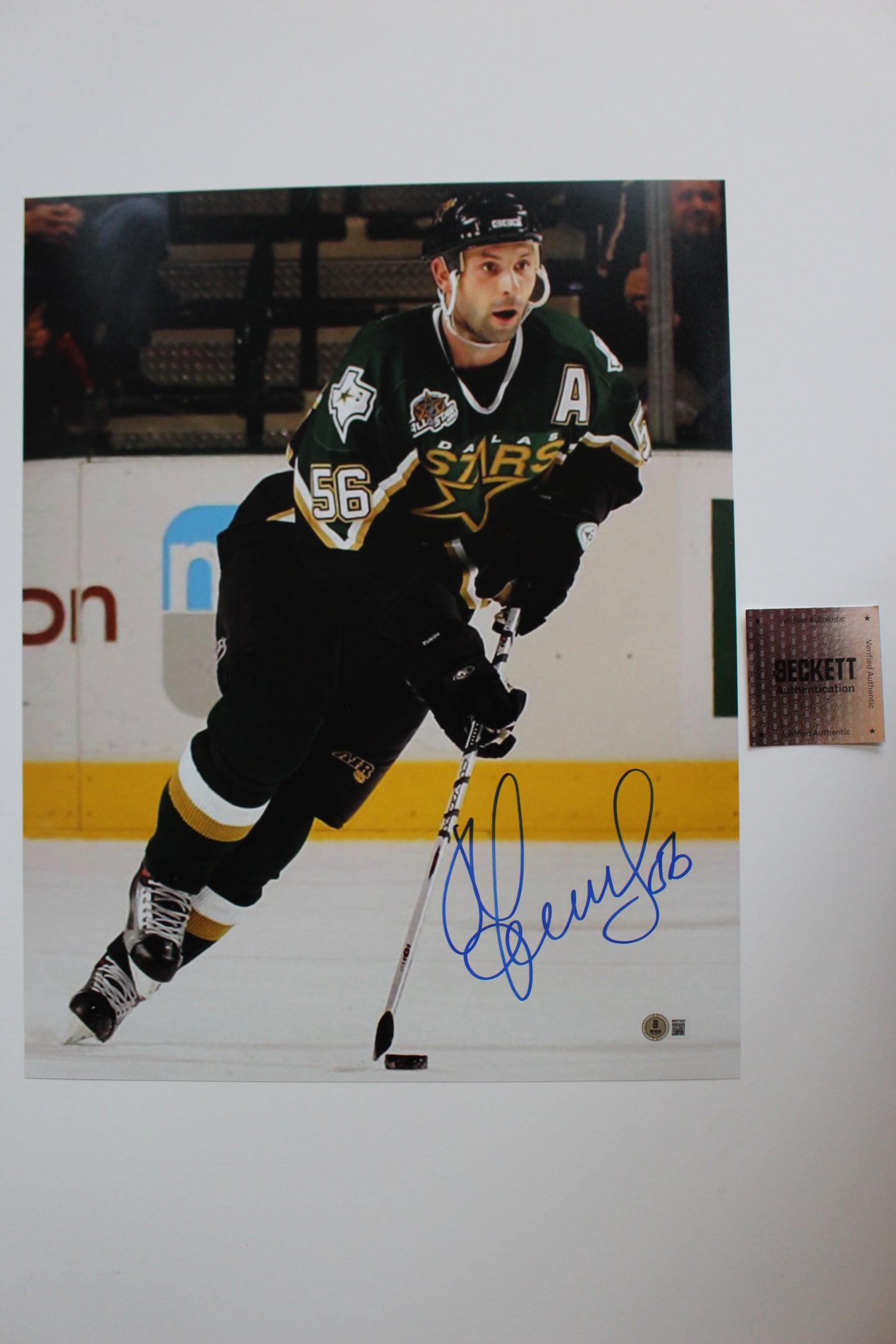 SERGEI ZUBOV DALLAS STARS SIGNED 16x20 PHOTO PuckControl BAS COA