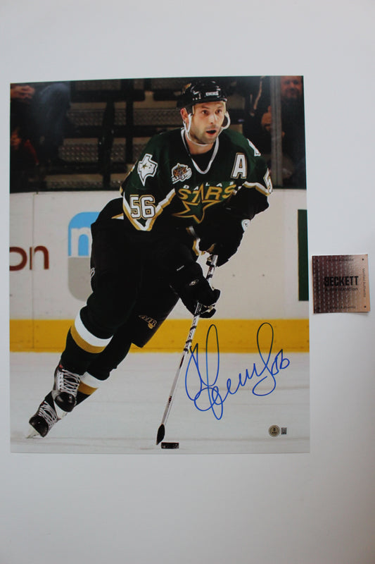 SERGEI ZUBOV DALLAS STARS SIGNED 16x20 PHOTO PuckControl BAS COA