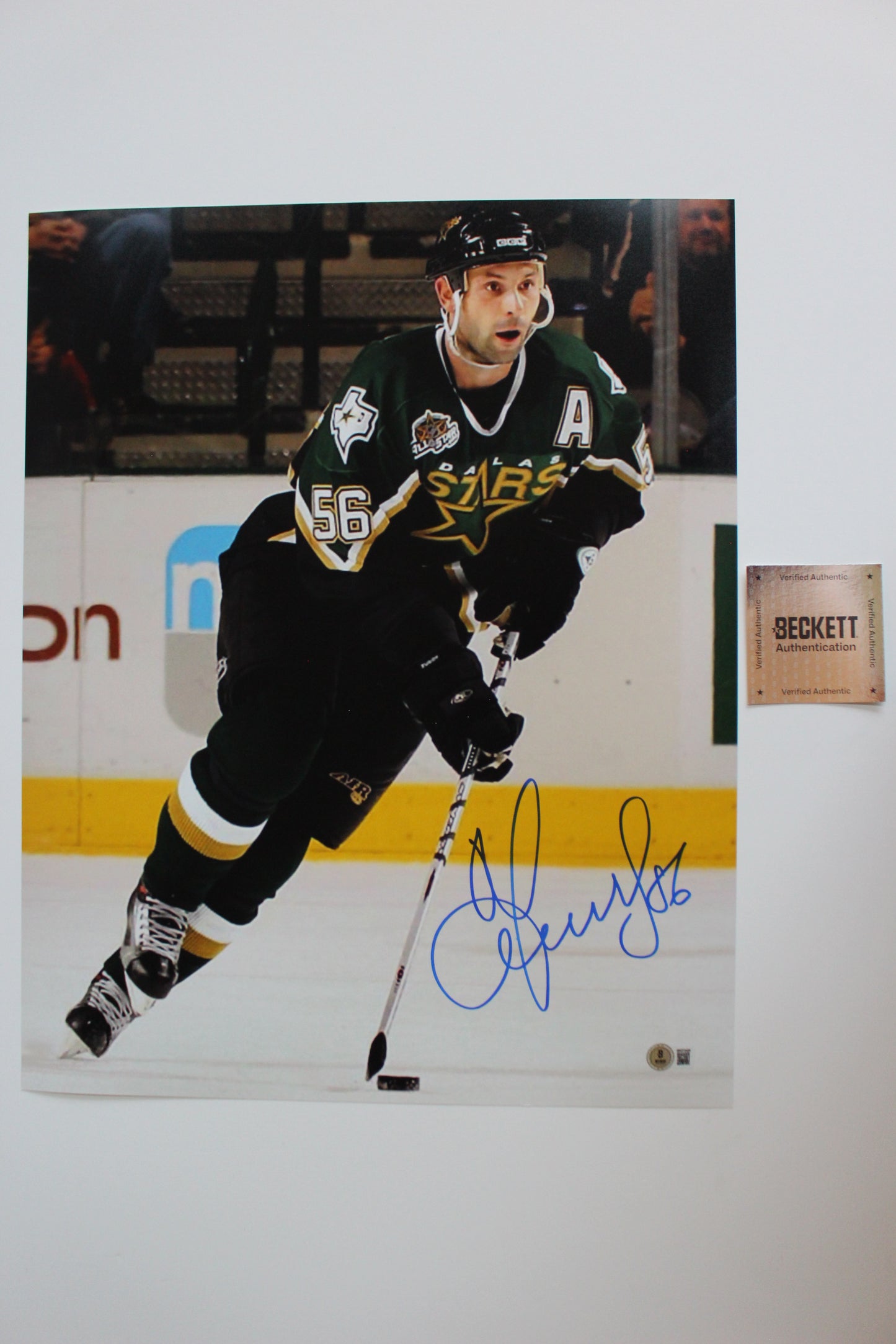 SERGEI ZUBOV DALLAS STARS SIGNED 16x20 PHOTO PuckControl BAS COA