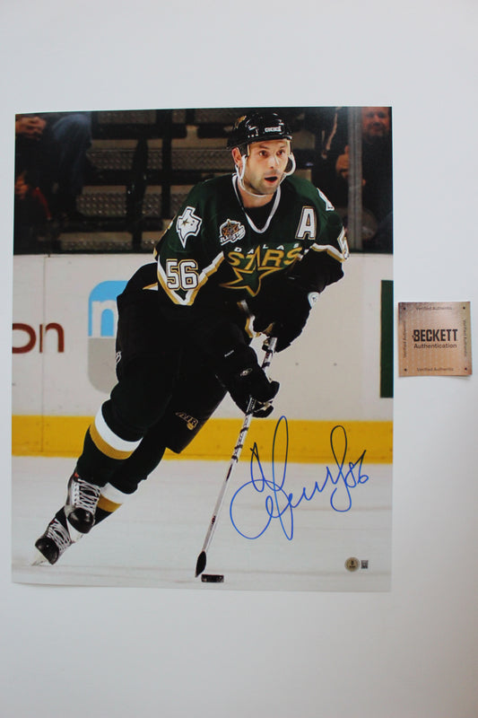 SERGEI ZUBOV DALLAS STARS SIGNED 16x20 PHOTO PuckControl BAS COA