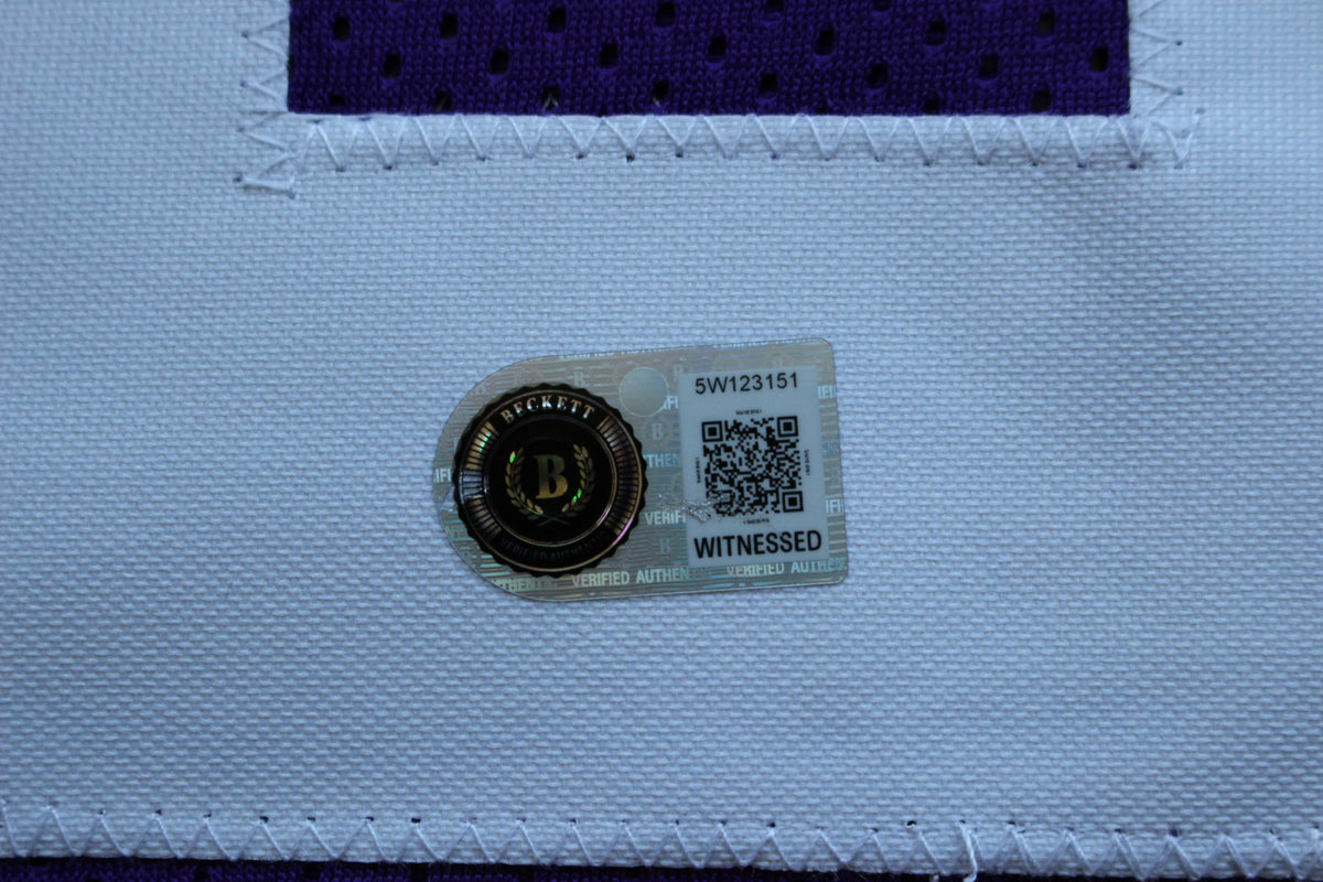 LaDAINIAN TOMLINSON TCU HORNED FROGS SIGNED JERSEY Chargers BAS