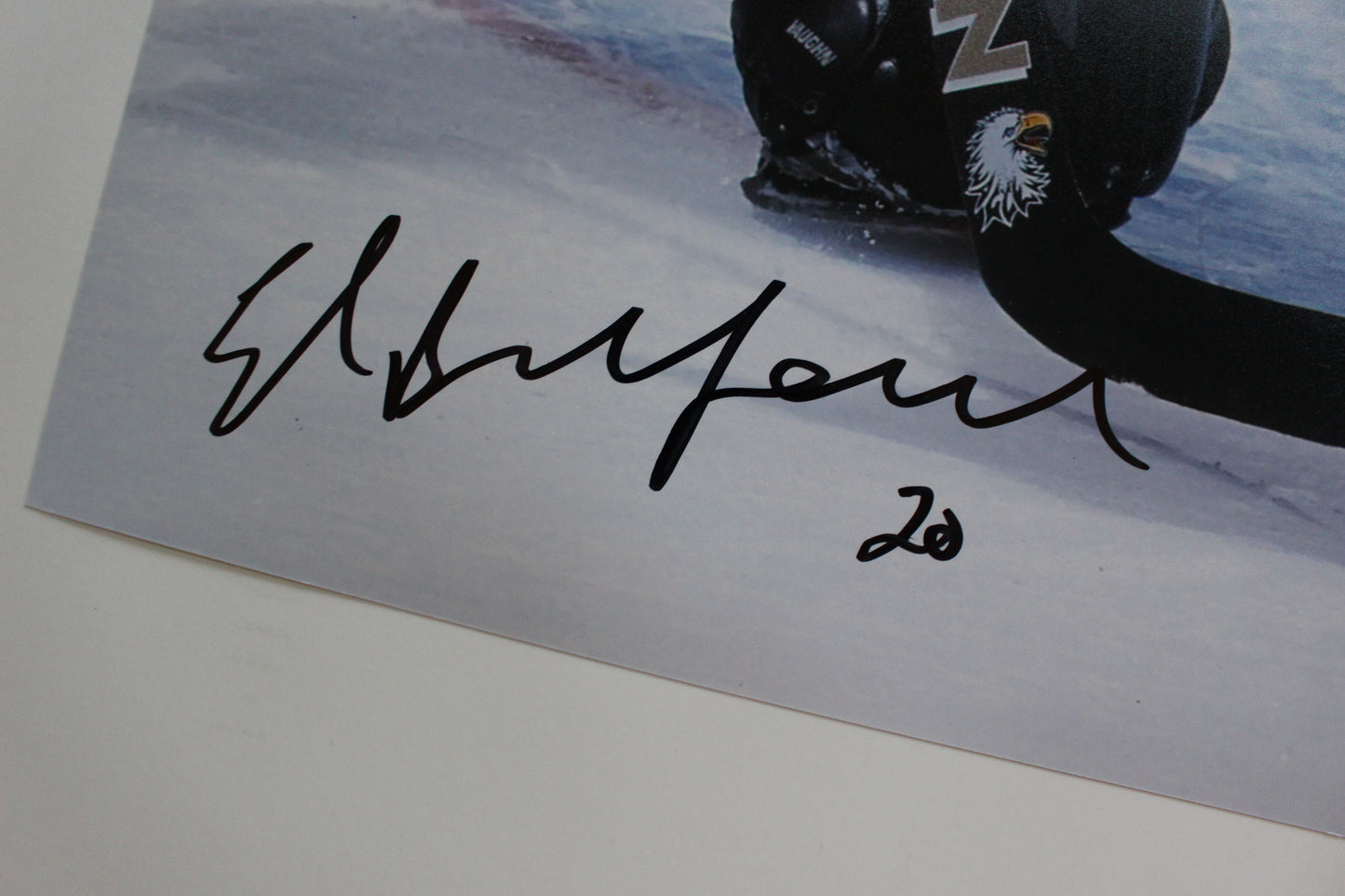 ED BELFOUR DALLAS STARS SIGNED 16x20 PHOTO Eddie the EAGLE BAS COA
