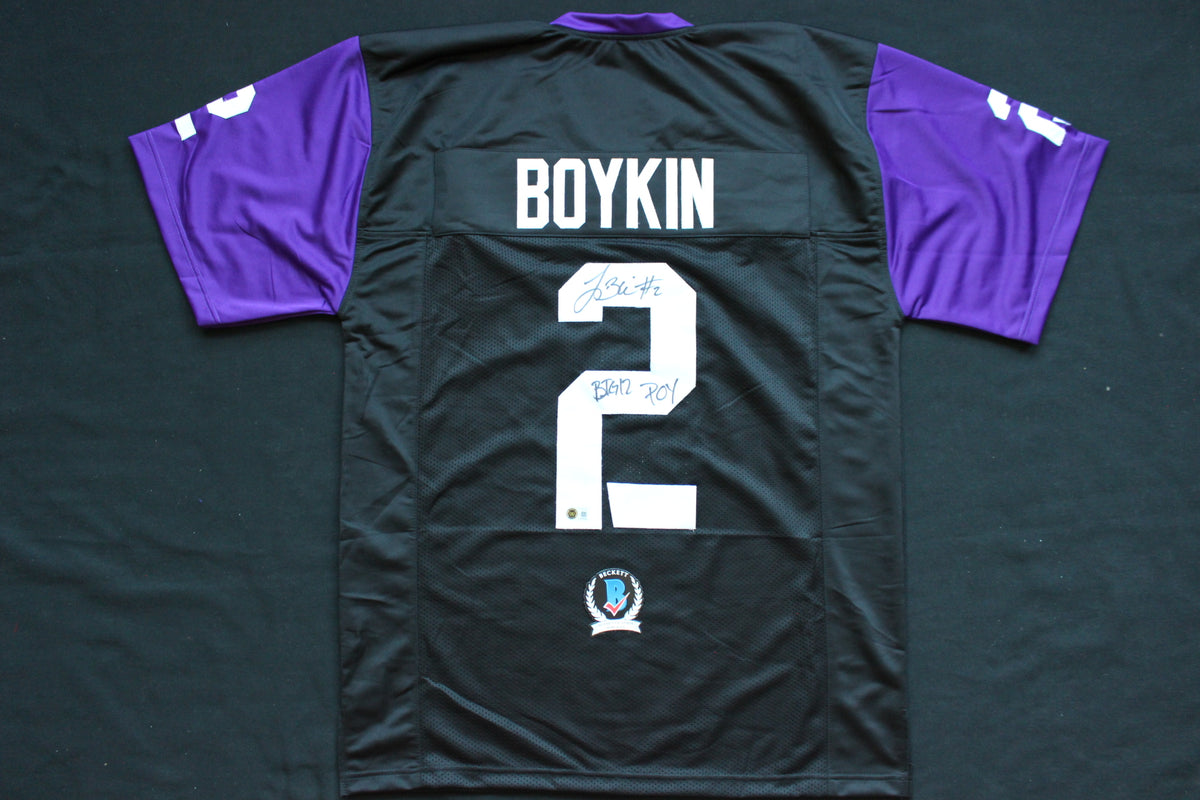 TREVONE BOYKIN TCU HORNED FROGS SIGNED Black JERSEY w/BIG12POY BAS