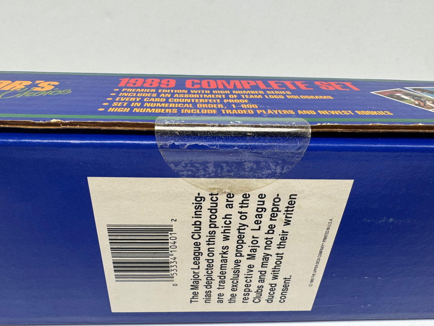 1989 Upper Deck Baseball Complete Set Factory Sealed Sticker