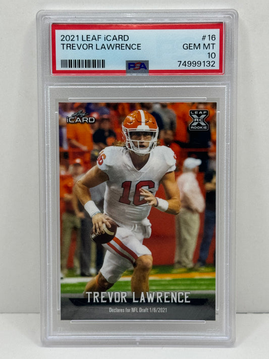 2021 Leaf Icard Trevor Lawrence #16 PSA 10 Gem Mint