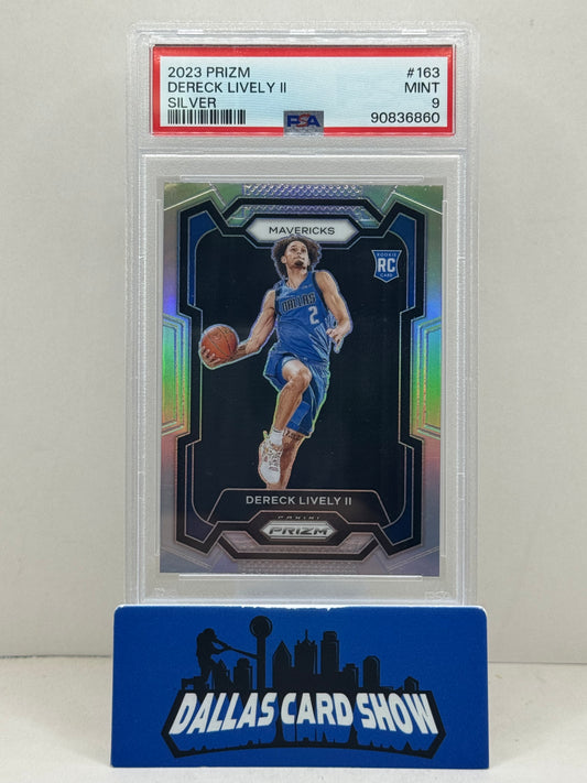 2023 Panini Prizm #163 Dereck Lively Silver Rookie RC PSA 9